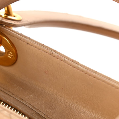 Christian Dior Lambskin Cannage Medium Lady Dior Beige 24 of 24