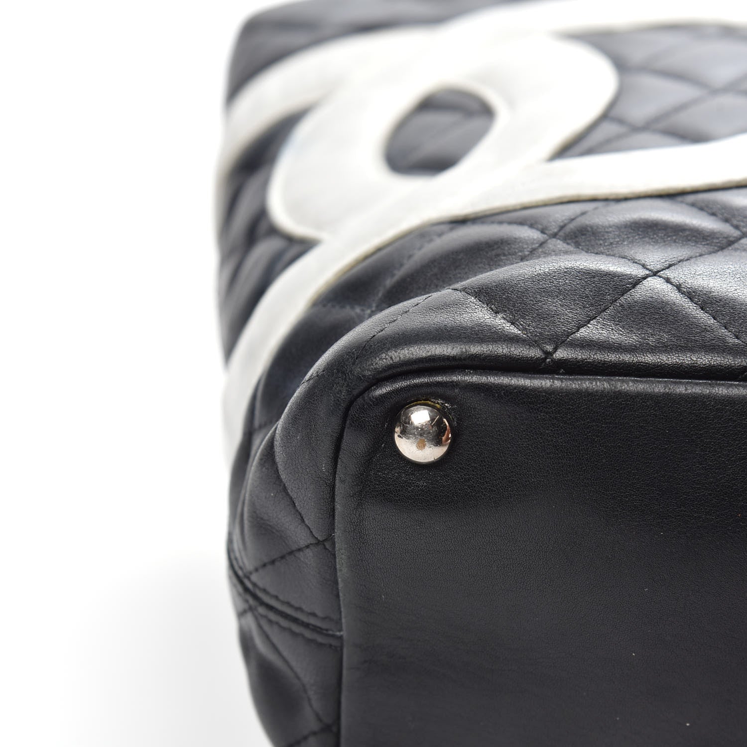 Chanel Calfskin Quilted Medium Cambon Tote Black White 12 of 21