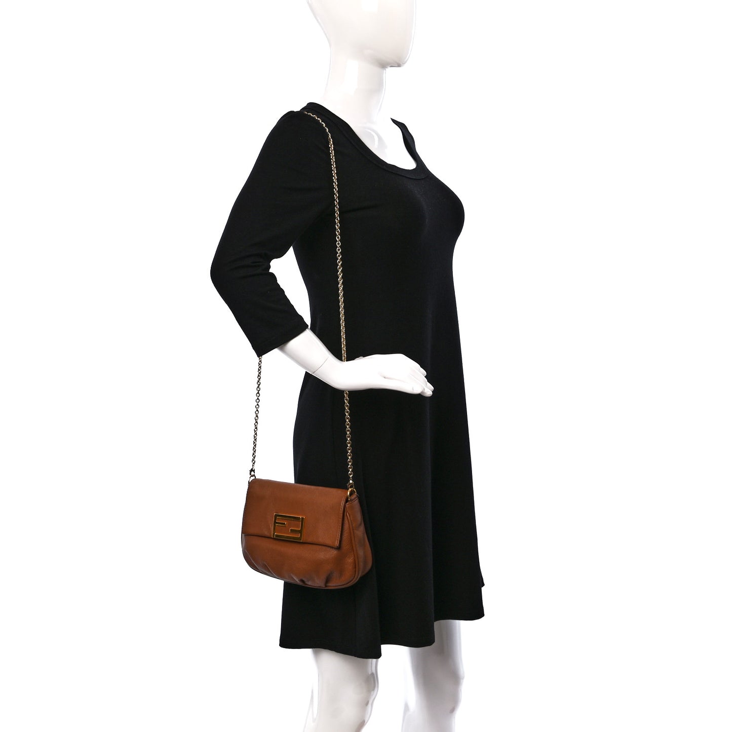 Vitello Flamingo Fendista Pouchette Crossbody Orzo
