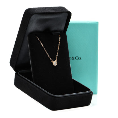 Tiffany 18K Rose Gold Diamond .17ct Elsa Peretti Diamonds by the Yard Pendant Necklace 7 of 7