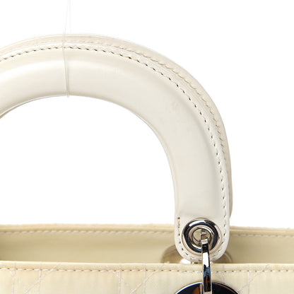 Christian Dior Nylon Cannage Stitched Small Lady Dior East West White 9 of 18