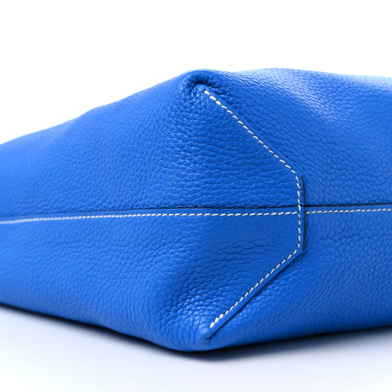 Hermes Taurillon Clemence Double Sens 45 Reversible Tote Bleu Zanzibar Ultraviolet 12 of 15