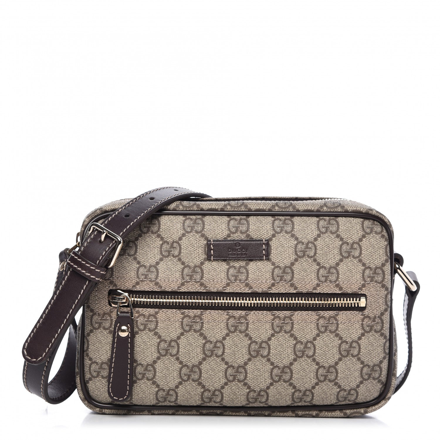 Gucci GG Plus Monogram Small Shoulder Bag Dark Brown 1 of 10