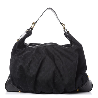 Gucci Monogram Large Jockey Hobo Black 1 of 17