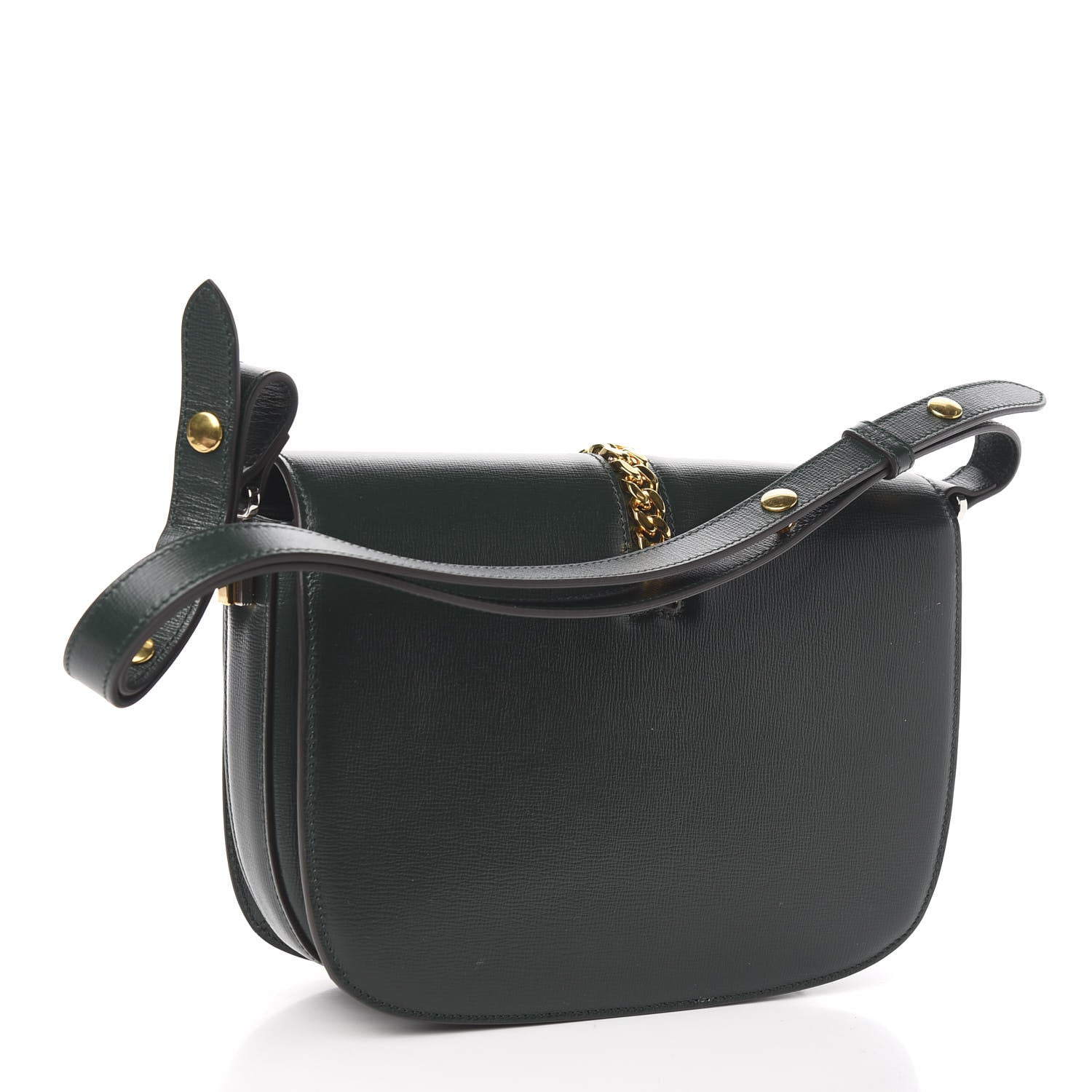 Gucci Azalea Calfskin Small Sylvie 1969 Flap Messenger Bag Green 3 of 10