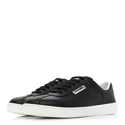 Chanel Calfskin CC Womens Sneakers 36 Black 3 of 9