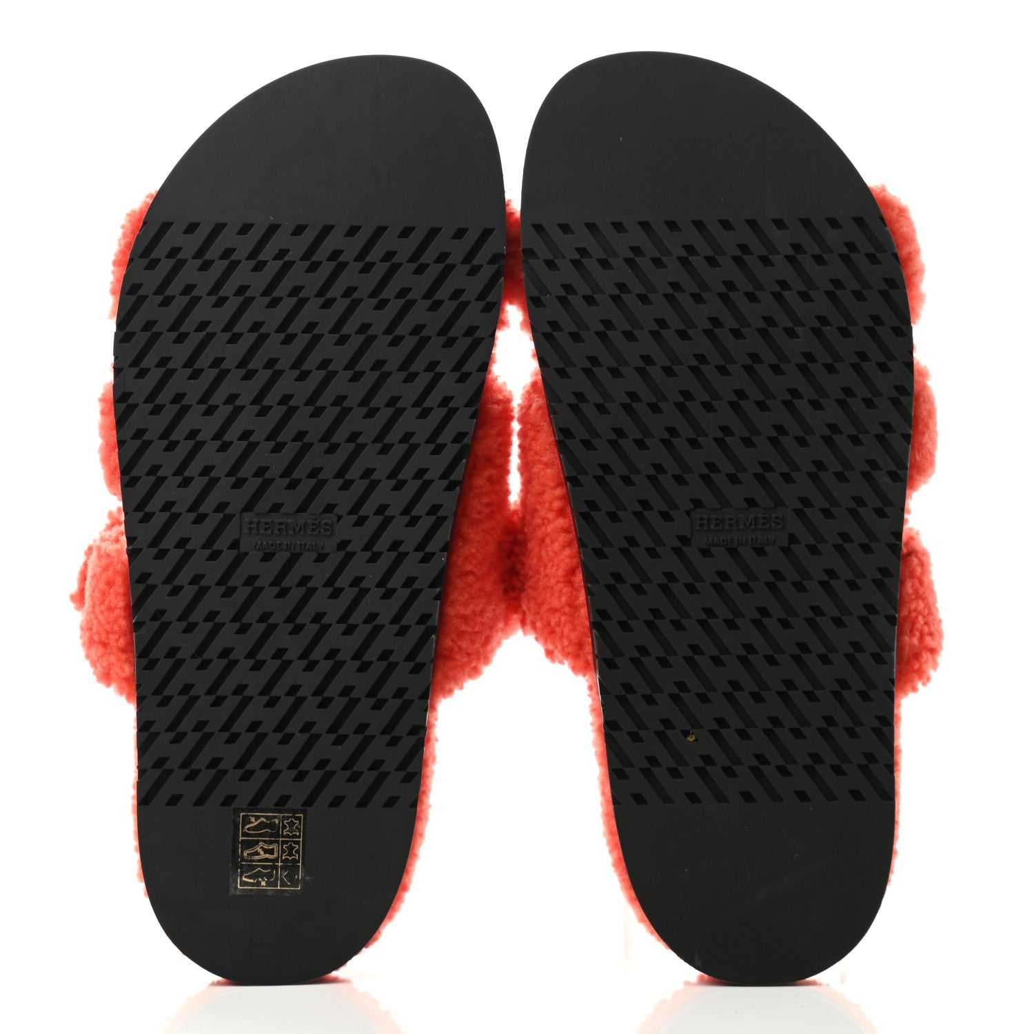 Hermes Woolskin Womens Chypre Sandals 38.5 Orange 5 of 8