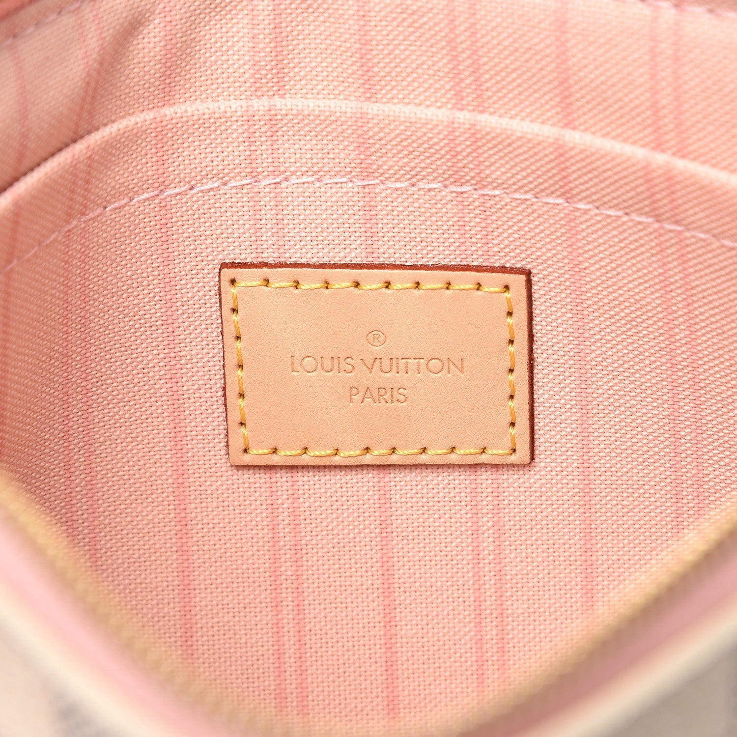 Louis Vuitton Damier Azur Neverfull MM GM Pochette Rose Ballerine 6 of 7
