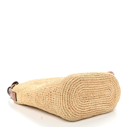 Loewe Calfskin Raffia Paulas Ibiza Pochette Bag Natural Tan 4 of 12