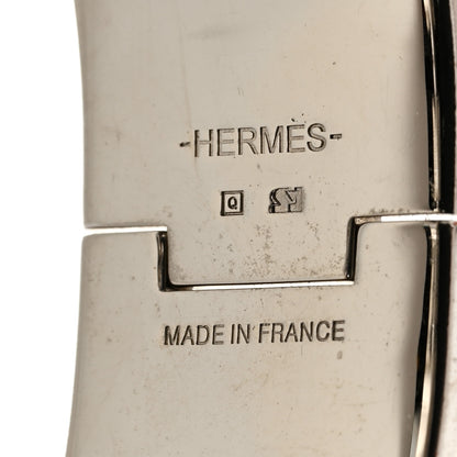 Hermes Enamel Wide Clic Clac H Bracelet GM Blanc Marron Glace 4 of 5