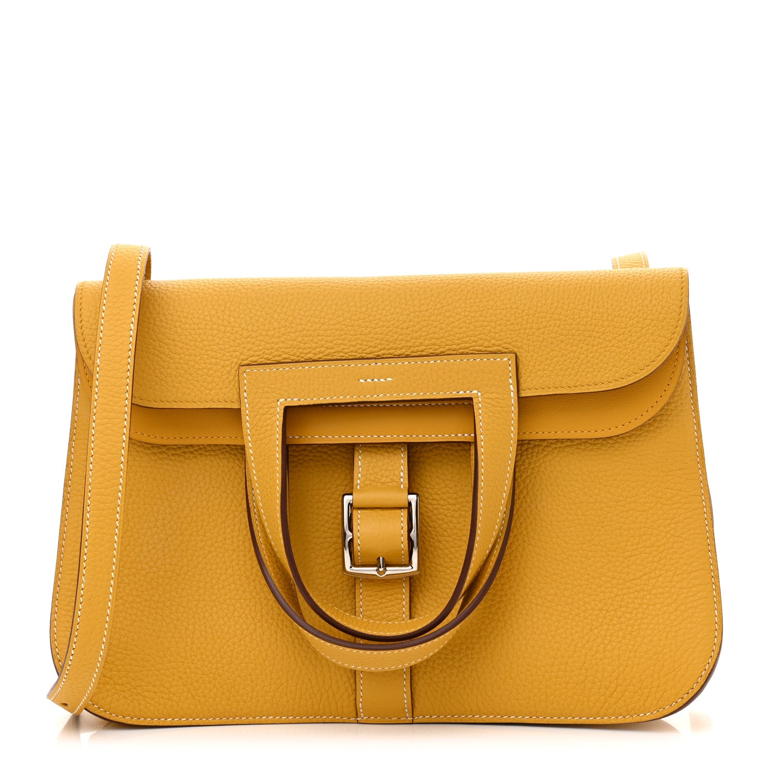 Hermes Taurillon Clemence Halzan 31 Jaune Ambre 1 of 16