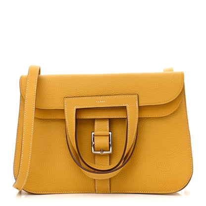 Hermes Taurillon Clemence Halzan 31 Jaune Ambre 1 of 16