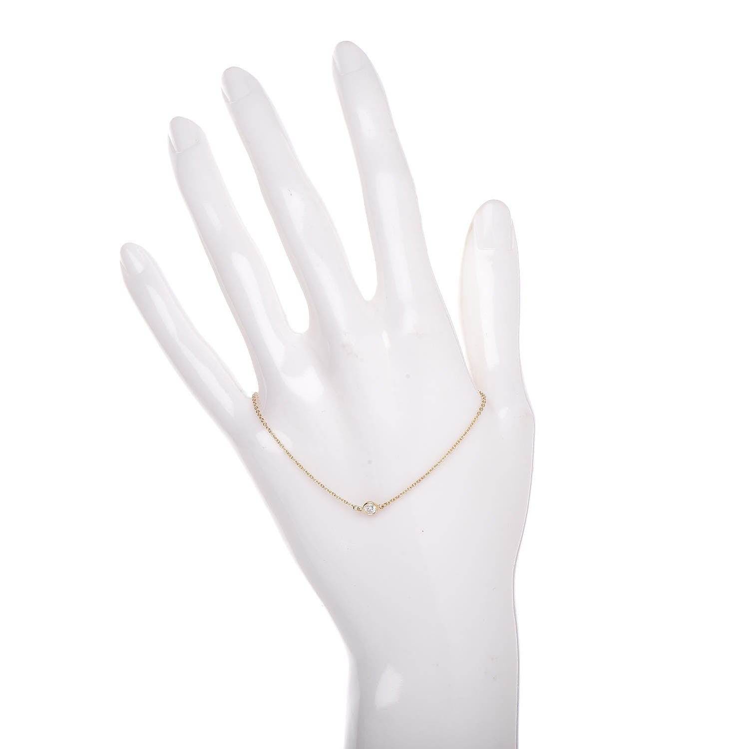 Tiffany 18K Yellow Gold Diamond .08ct Elsa Peretti Diamonds by the Yard Bracelet 2 of 5