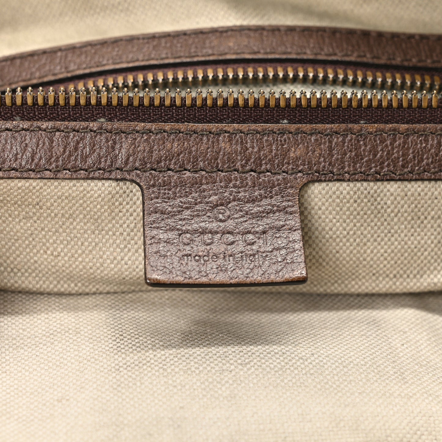 GG Supreme Monogram Web Ophidia Half Moon Hobo Brown