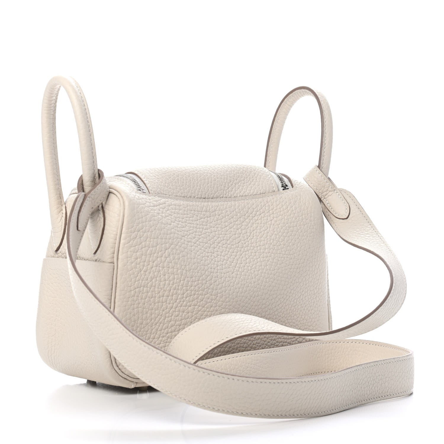 Hermes Taurillon Clemence Mini Lindy 20 Craie 2 of 4