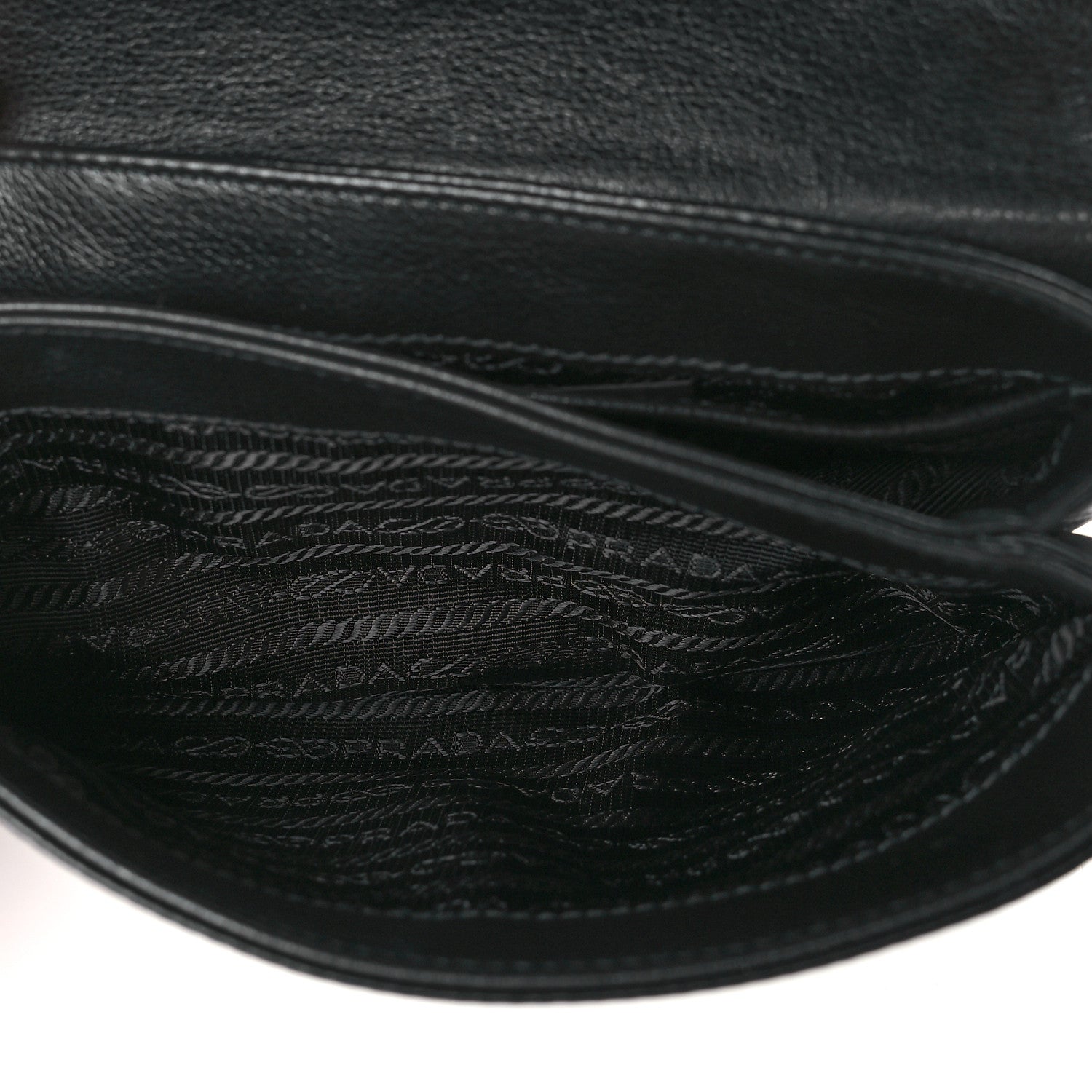 Prada Soft Calfskin Chain Shoulder Bag Black 5 of 8