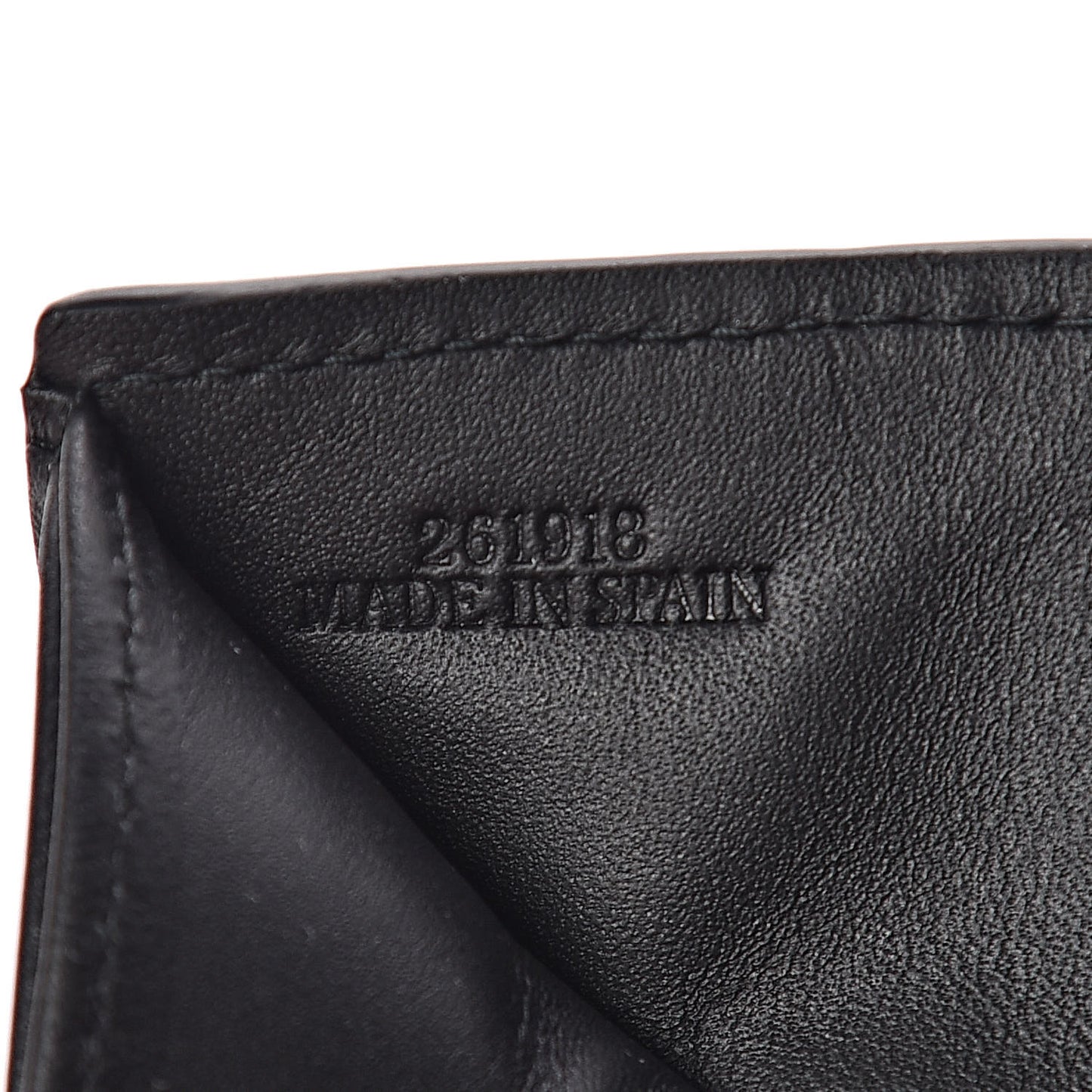Calfskin Puzzle Bi-fold Wallet Deep Blue Green