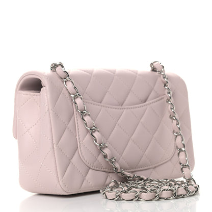 Chanel Lambskin Quilted Mini Rectangular Flap Light Purple 2 of 8