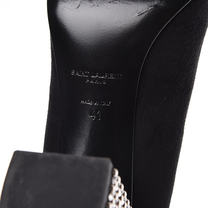 Saint Laurent Kid Scamosciato Babies 90 Pumps 41 Black 8 of 14
