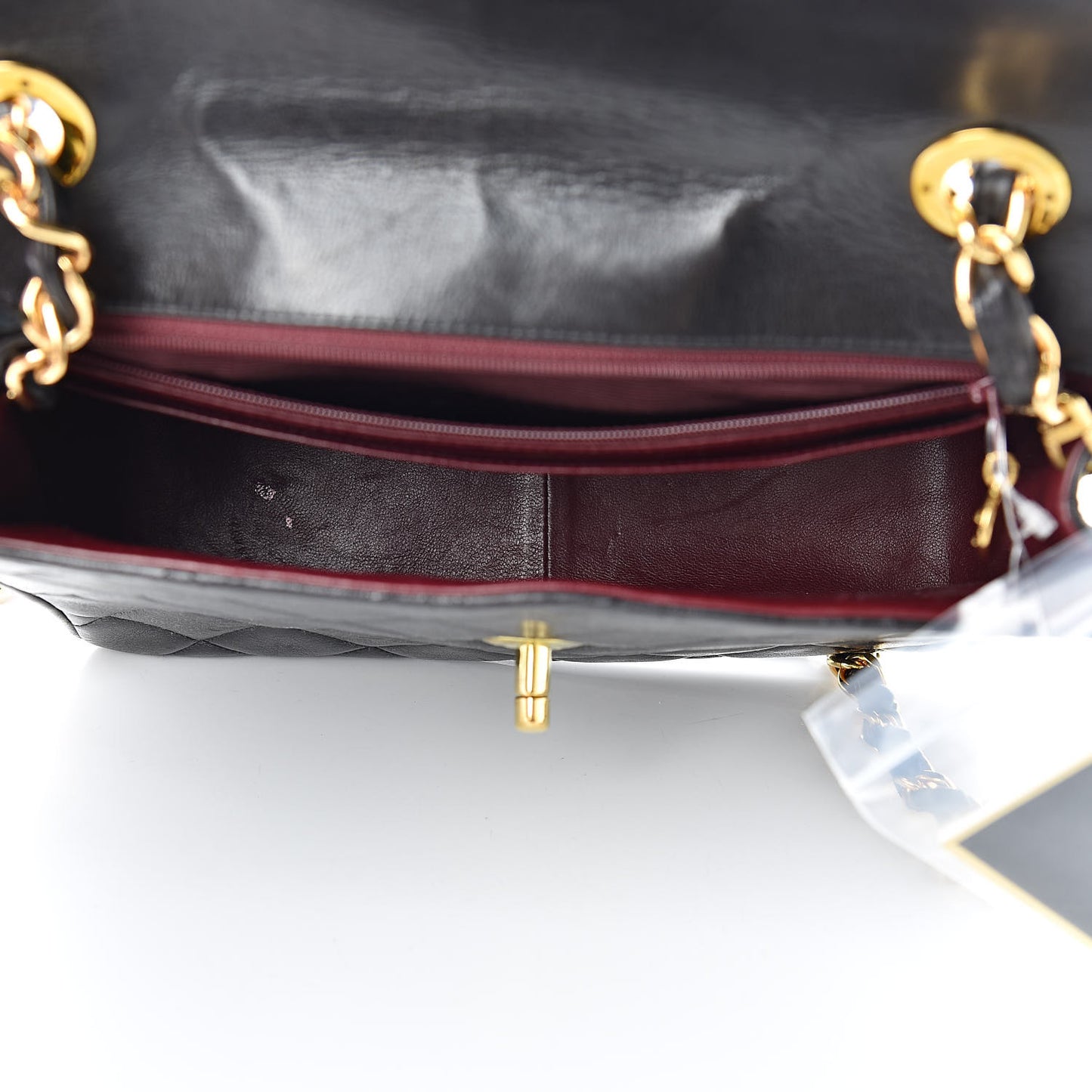 Lambskin Quilted Single Flap Black