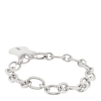 Tiffany Sterling Silver Oval Clasping Link Emblem Lock Charm Bracelet 2 of 3