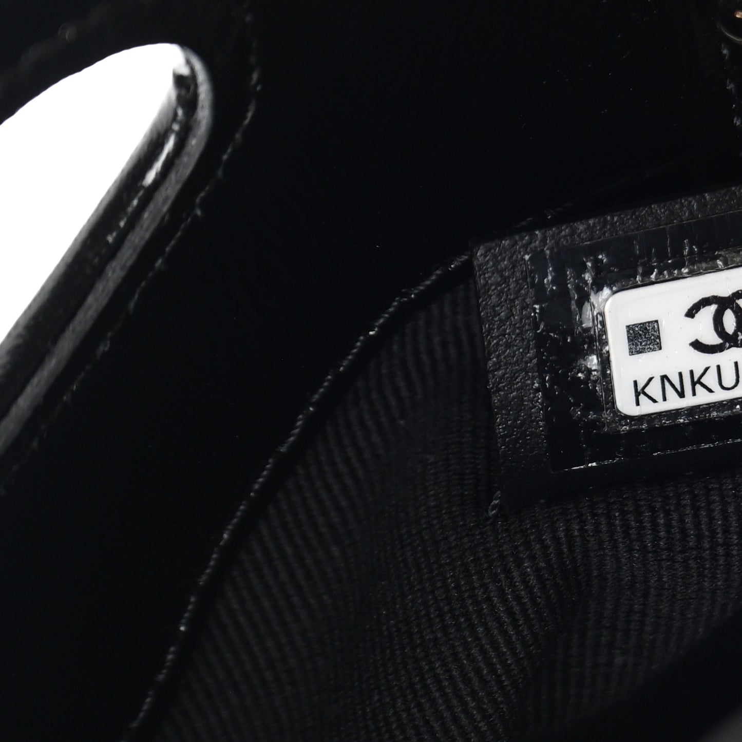 Shiny Crumpled Calfskin Quilted Nano 31 Shopping Bag Black