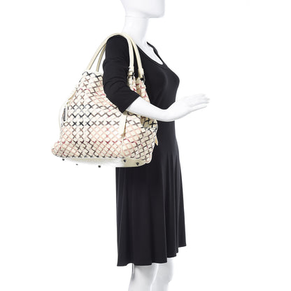 Burberry Patent Canvas Woven Nova Check Canterbury White 2 of 13