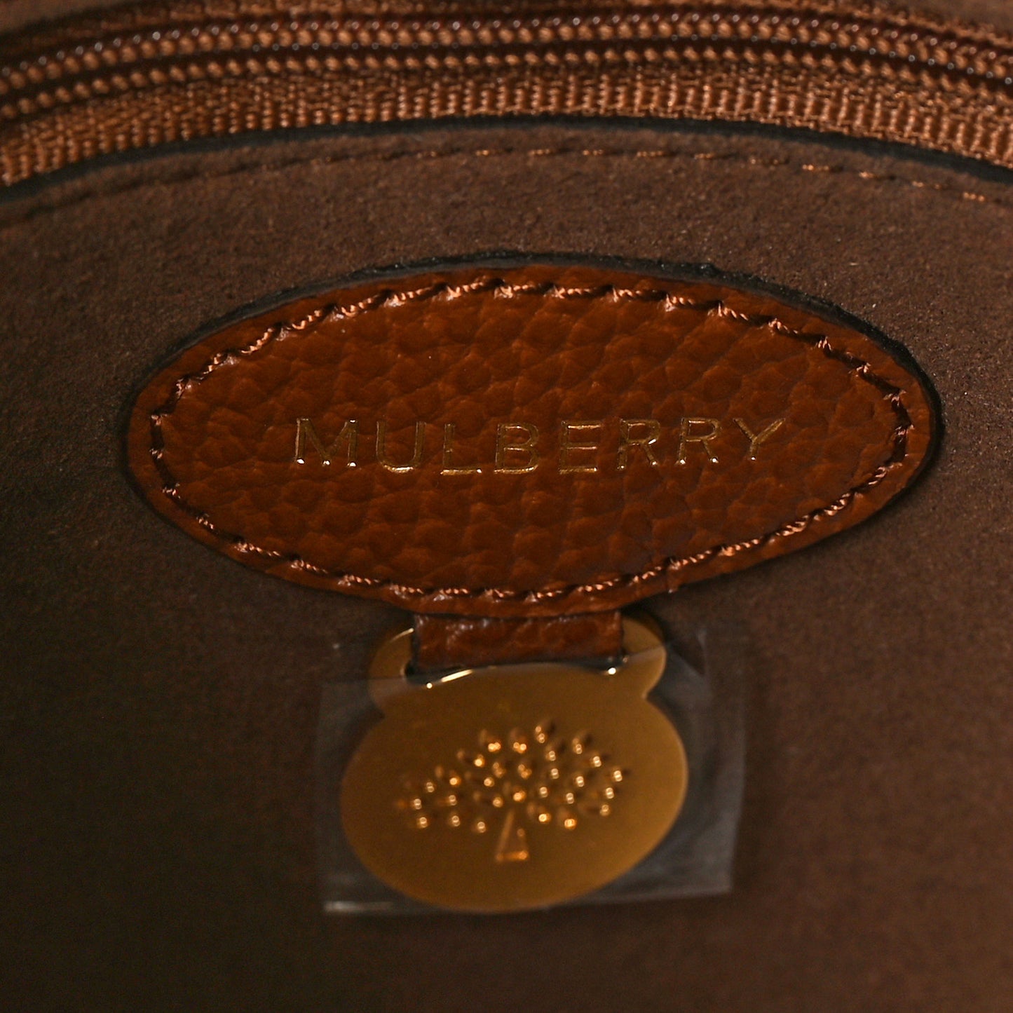 Small Classic Grain Calfskin Small Lily Flap Oak