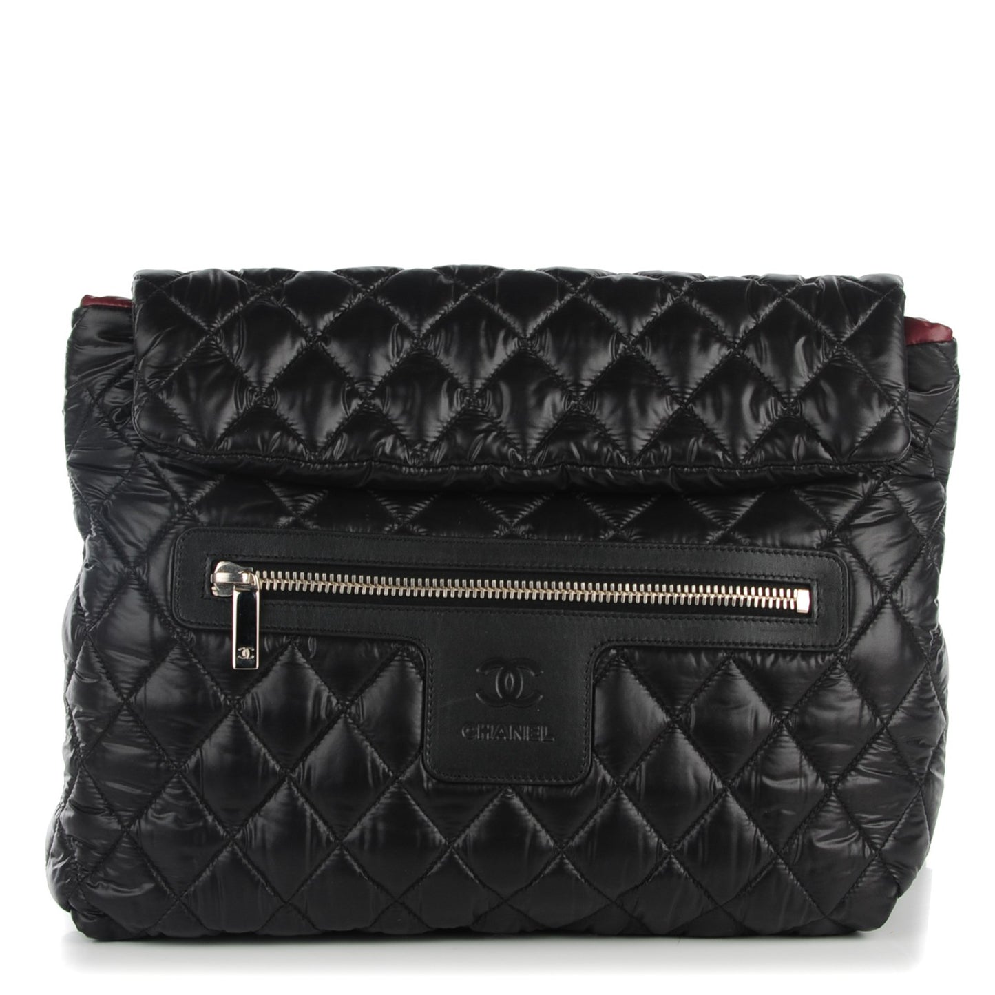 Nylon Quilted Coco Cocoon Backpack Black