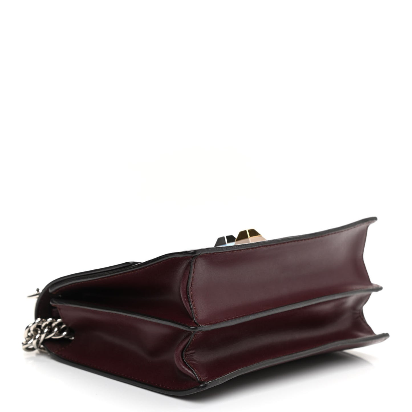 Vitello Liberty Studded Small Kan I Shoulder Bag Bordeaux Multicolor