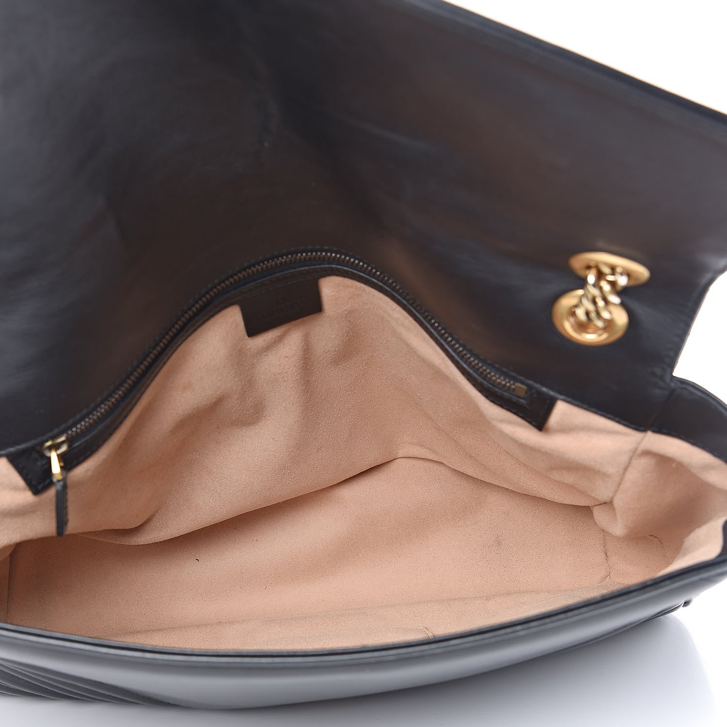 Gucci Calfskin Matelasse Large GG Marmont Shoulder Bag Black 5 of 17