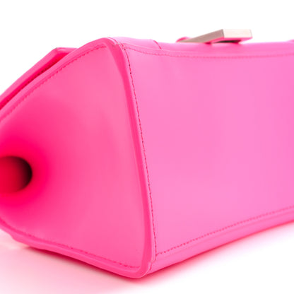 Balenciaga Shiny Box Calfskin Small Hourglass Top Handle Bag Acid Fuchsia 9 of 13