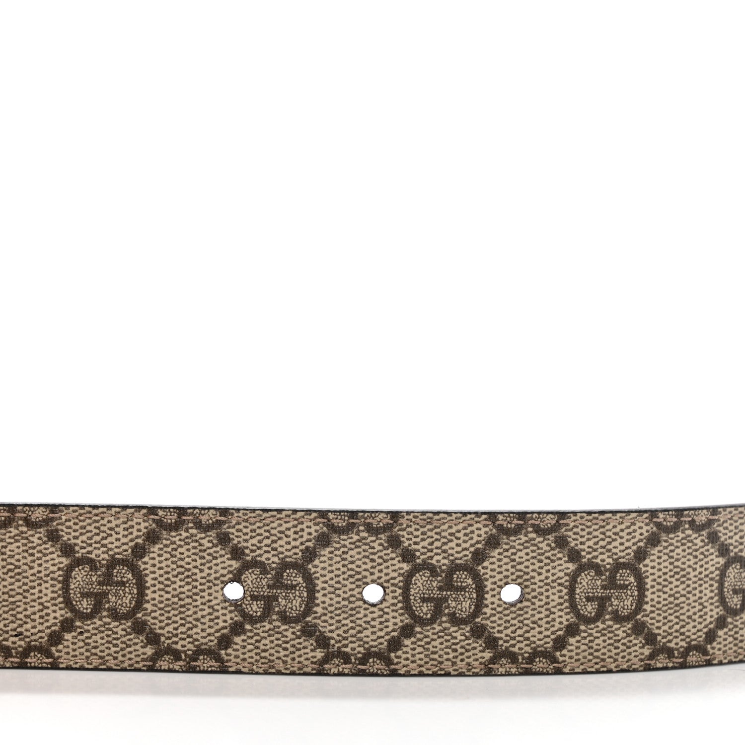 Gucci GG Supreme Monogram Plutone Calfskin Double G Reversible 30mm Belt 90 36 Beige Ebony Mystic White 4 of 8