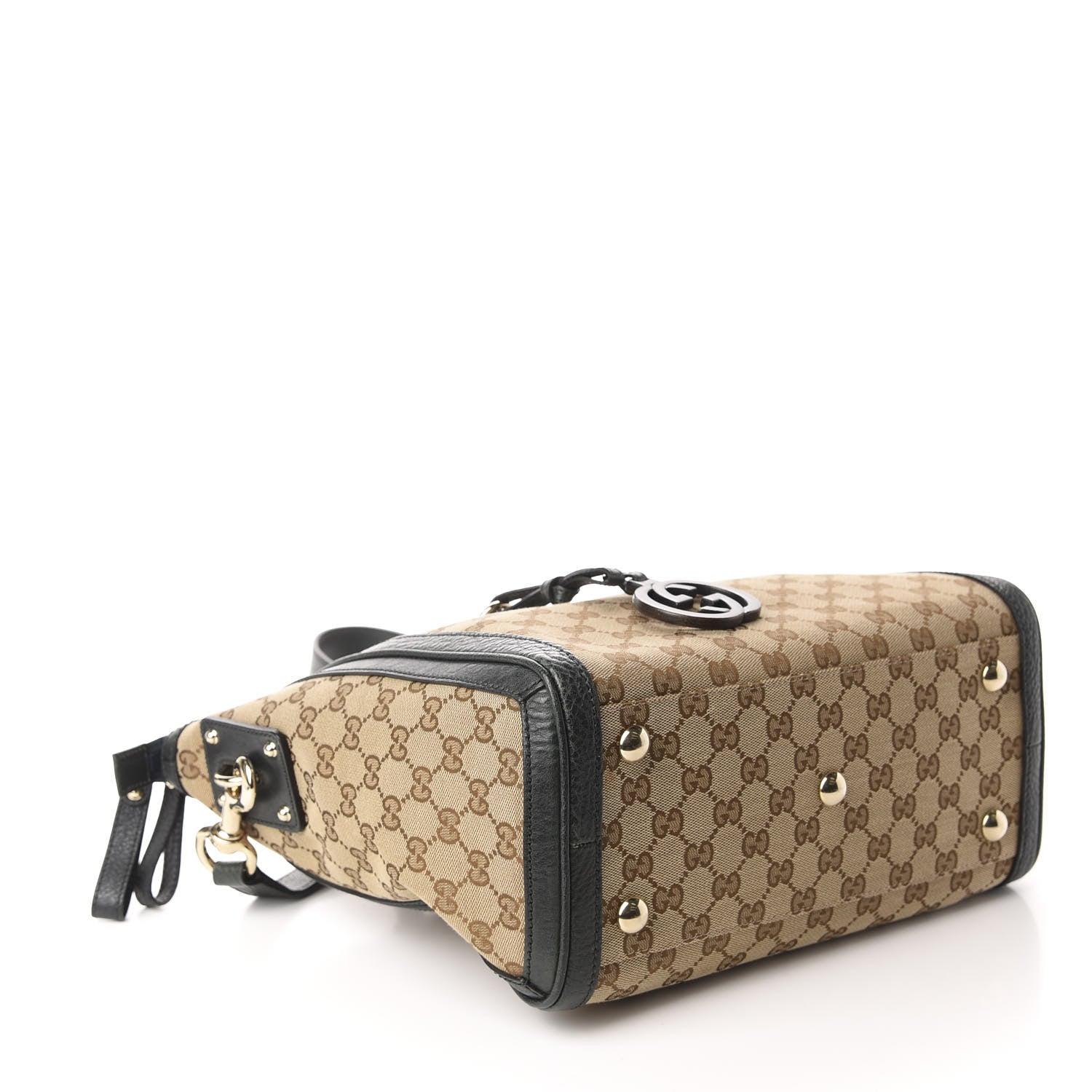 Gucci Monogram Medium Charm Top Handle Bag Green 4 of 14
