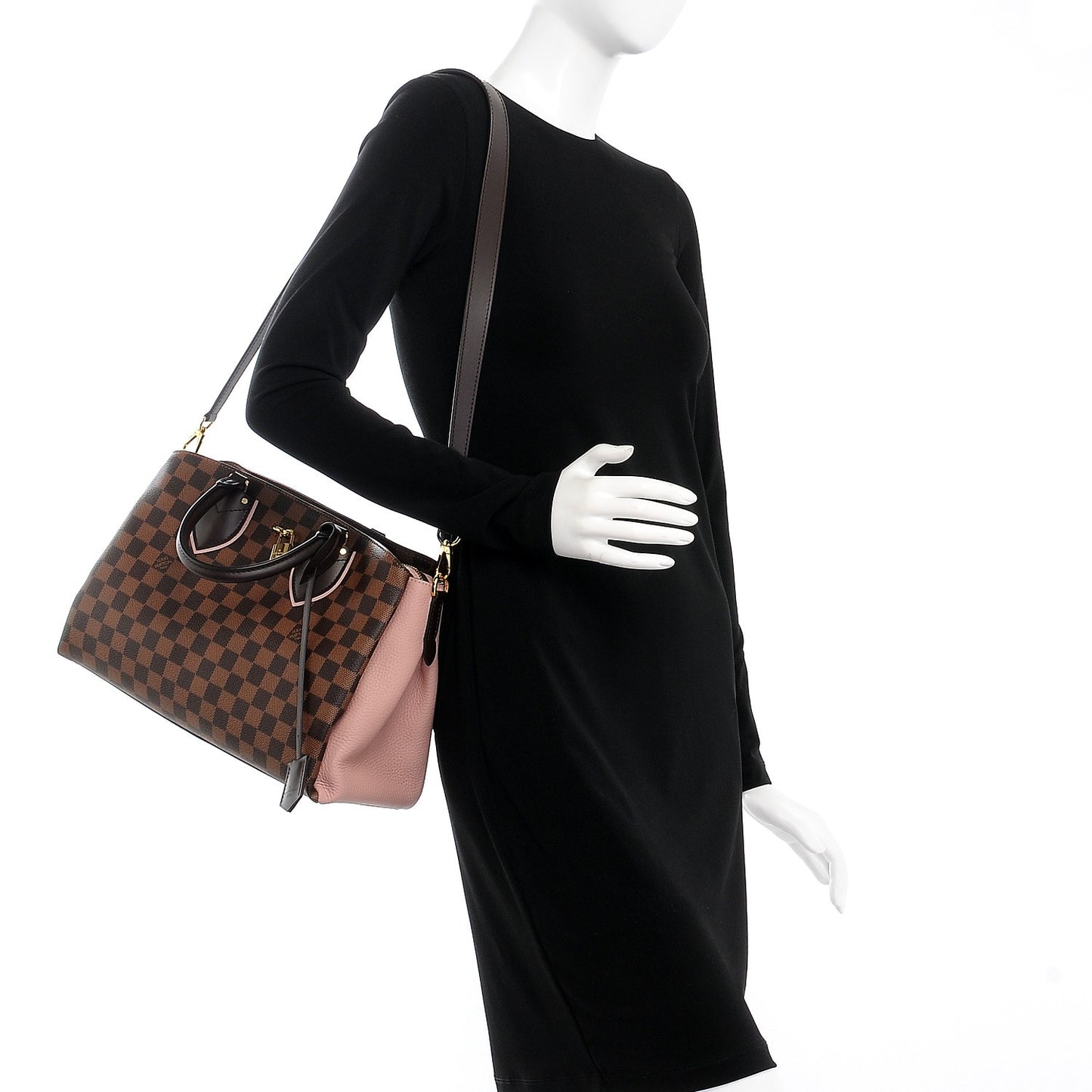 Cuir Taurillon Damier Ebene Normandy Magnolia