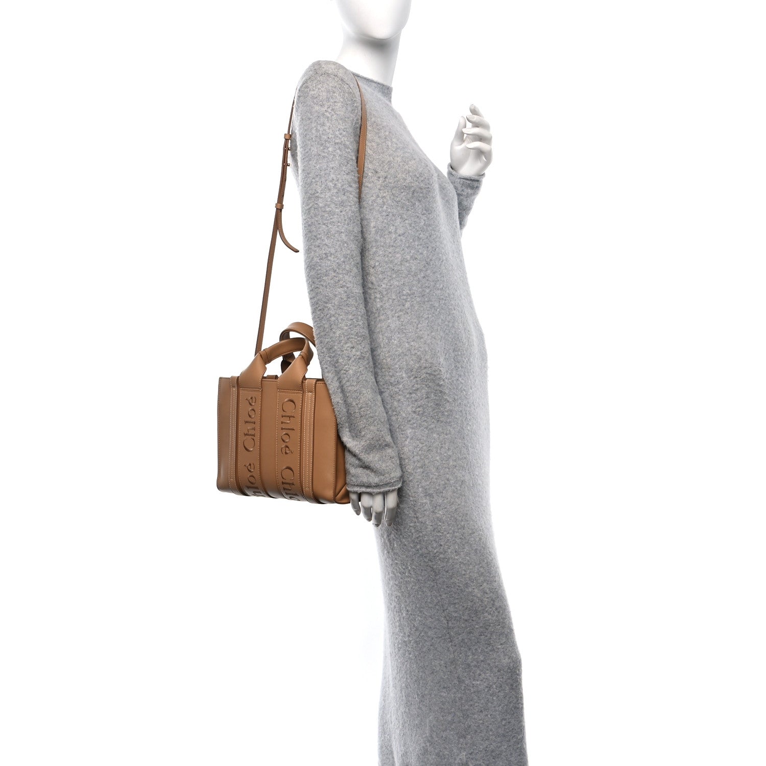Chloe Calfskin Small Woody Tote Light Tan 3 of 23