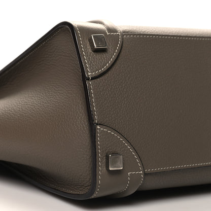 Celine Drummed Calfskin Micro Luggage Souris 9 of 11
