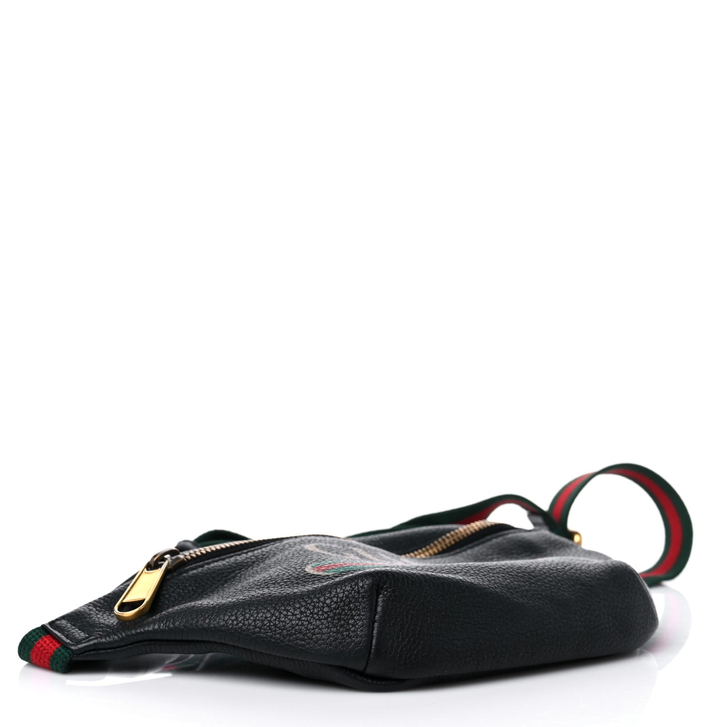 Grained Calfskin Small Logo Belt Bag Black