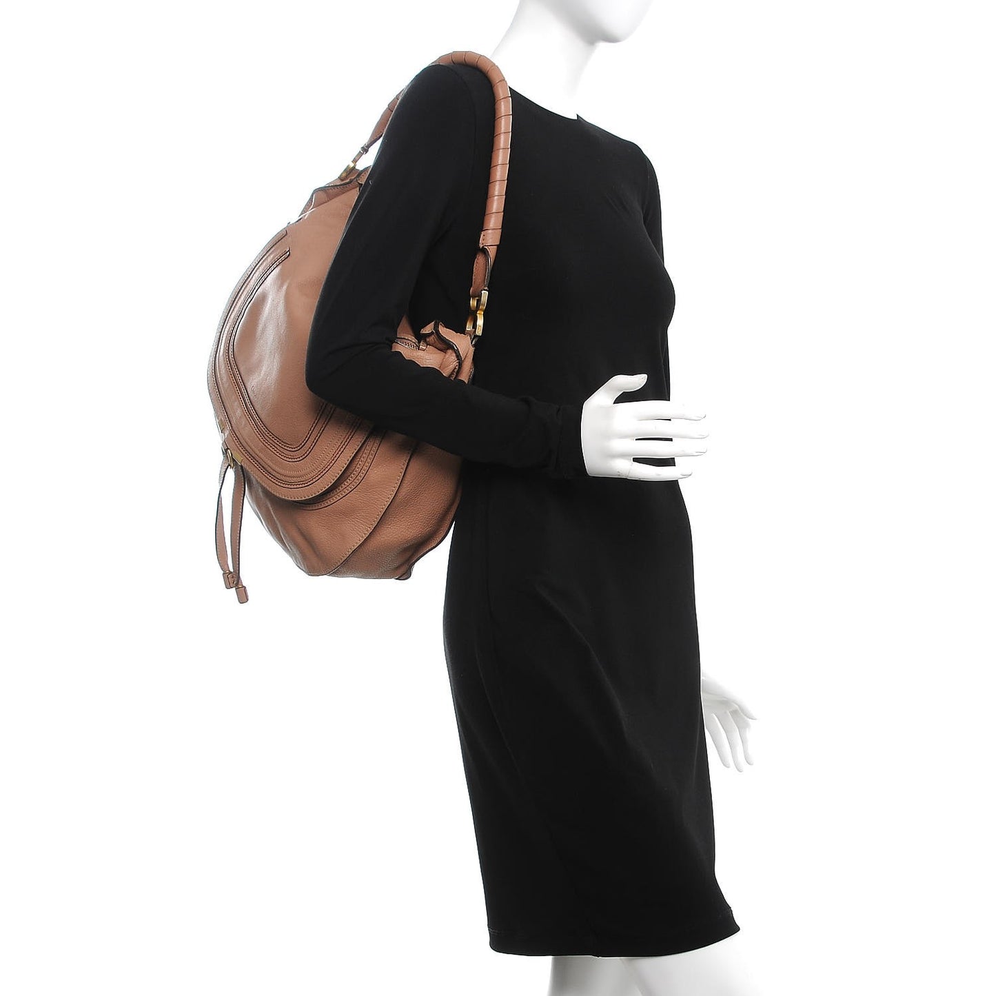 Calfskin Large Marcie Hobo Nude