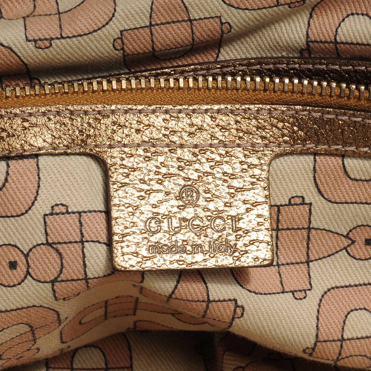 Gucci Monogram Medium Jolicoeur Tote Metallic 6 of 8