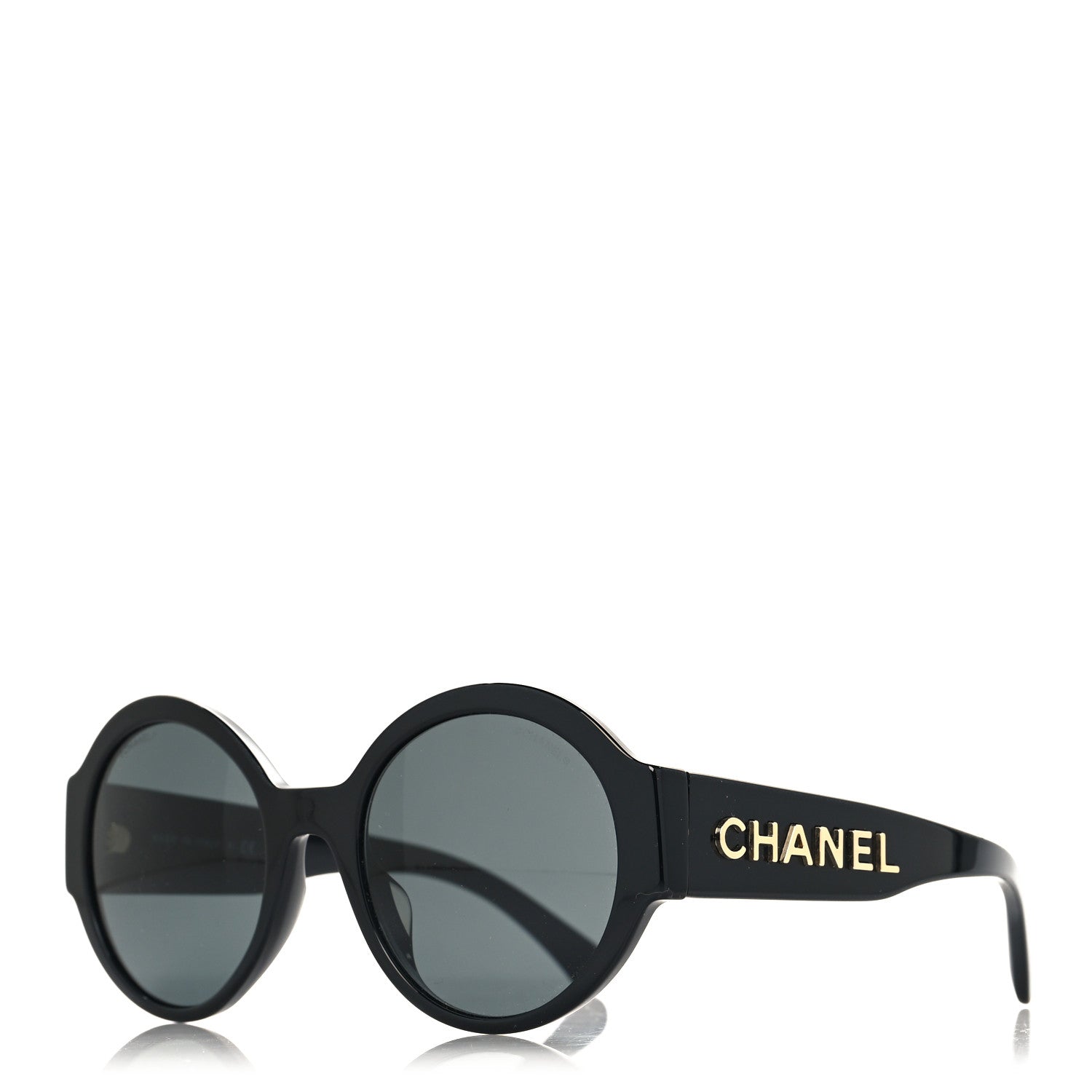 Chanel Acetate Round Sunglasses 5410-A Black 1 of 7