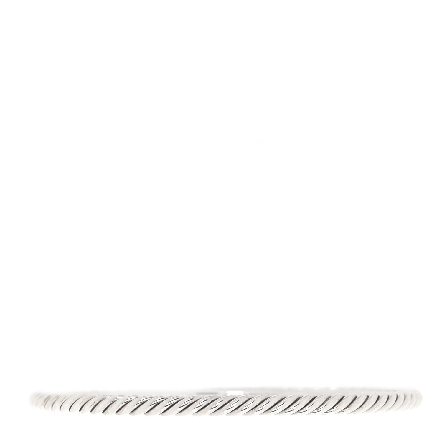 David Yurman Sterling Silver 4mm Cable Classics Bangle Bracelet 1 of 3