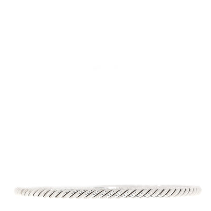 David Yurman Sterling Silver 4mm Cable Classics Bangle Bracelet 1 of 3