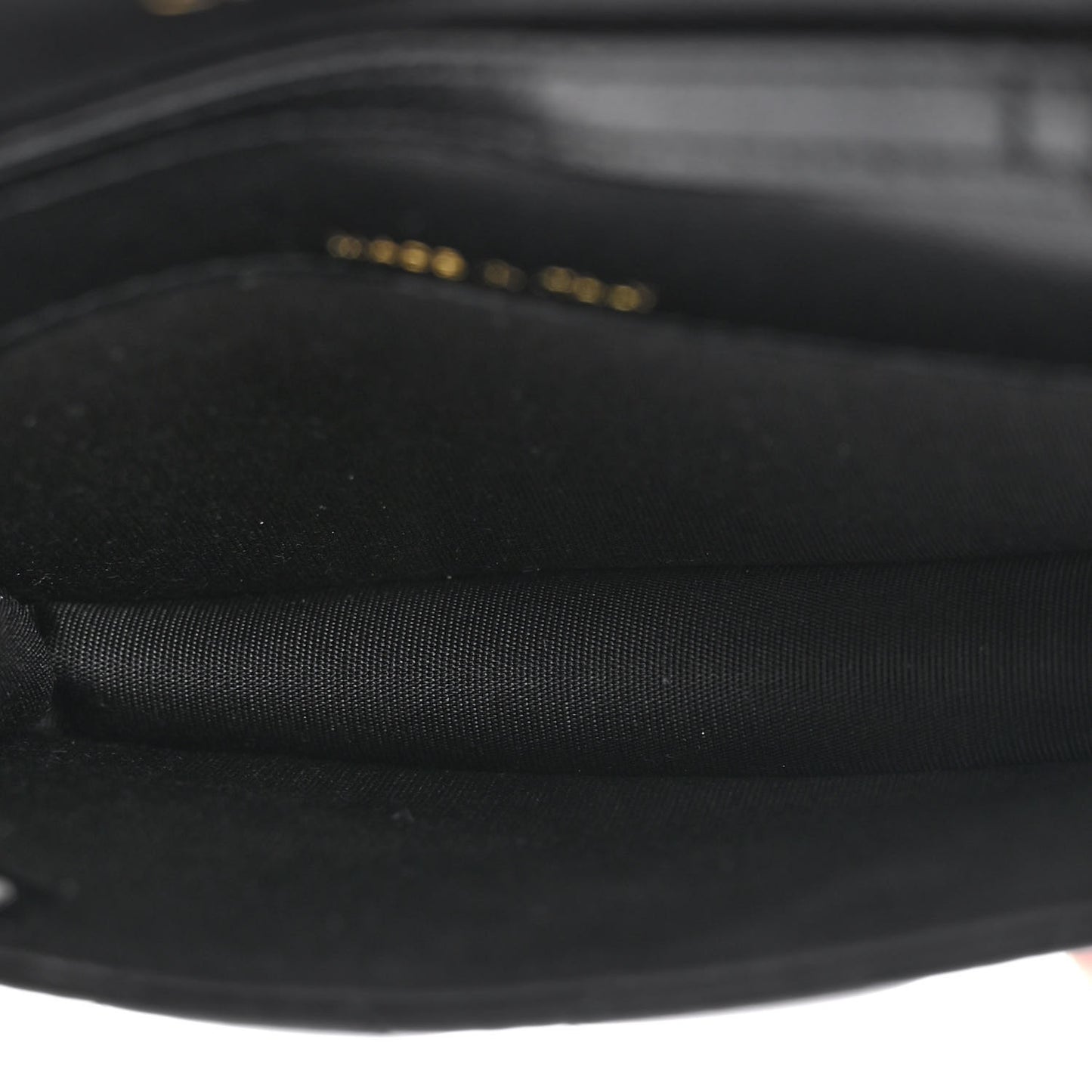 Shiny Lambskin Ribbon Quilted Flap Belt Bag Black