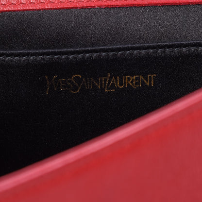 Saint Laurent Calfskin Monogram Large Belle De Jour Clutch Red 8 of 11