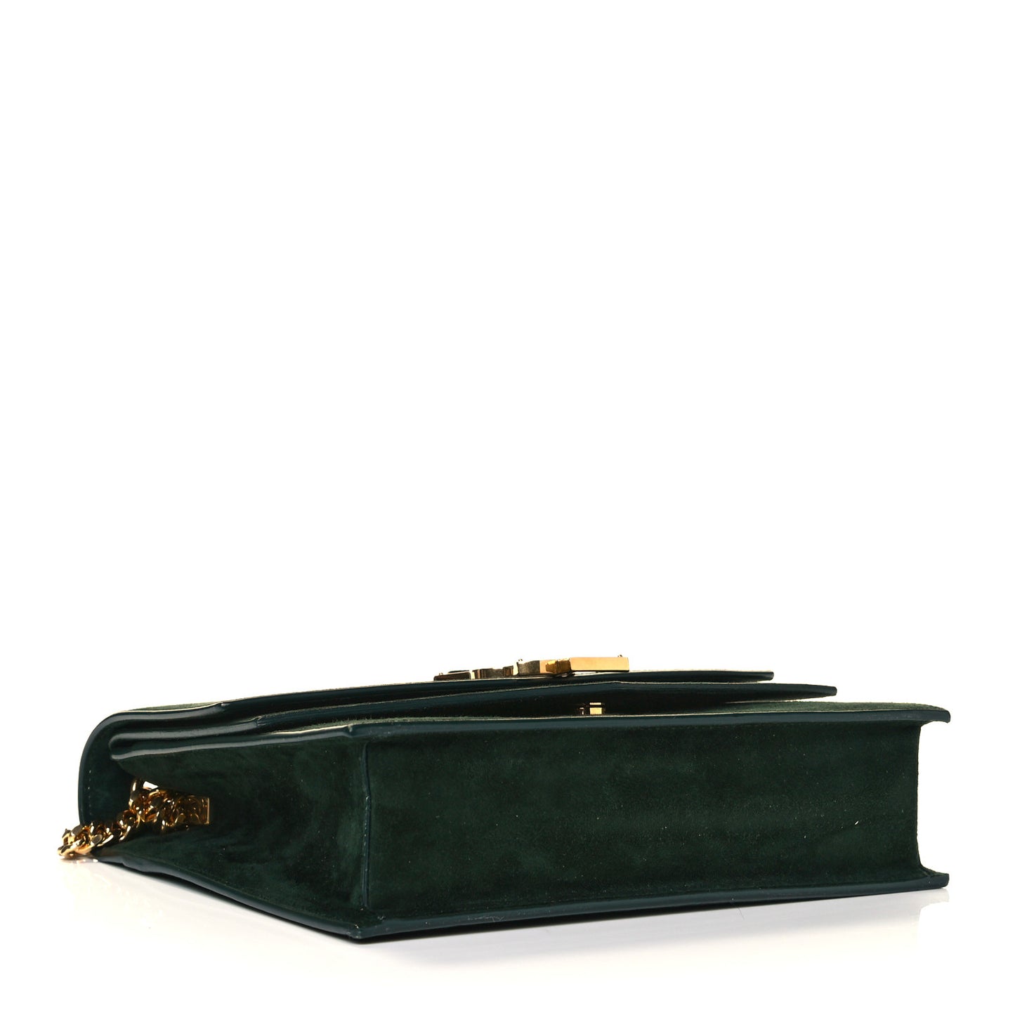 Suede Sulpice Monogram Medium Shoulder Bag Green