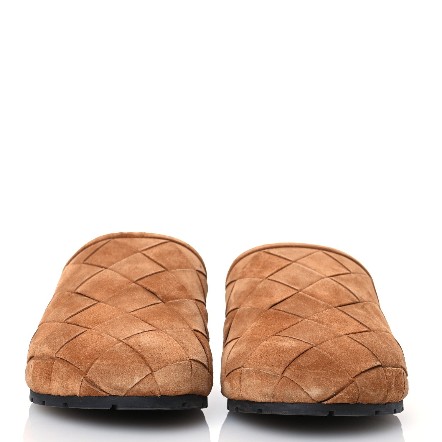 Bottega Veneta Suede Intrecciato Reggie Mules 38 Caramel 2 of 17
