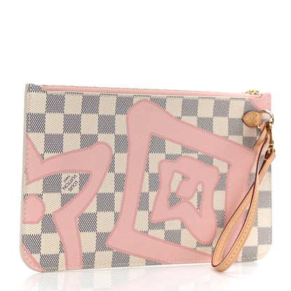 Louis Vuitton Damier Azur Tahitienne Neverfull MM GM Pochette 3 of 11