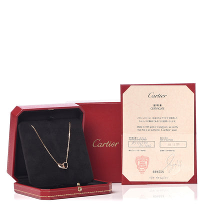 Cartier 18K Pink Gold Diamond Interlocking LOVE Necklace 8 of 8