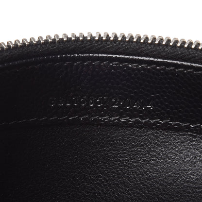 Saint Laurent Grain De Poudre Studded Classic Marquage Flap Wallet Black 9 of 10